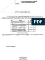 Atestado de Matrícula: Universidade Anhembi Morumbi