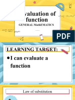 Lesson 2 - Evaluation of Functions