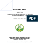Spesifikasi Teknis Pekerjaan Drainase Poltekkes Acehedit