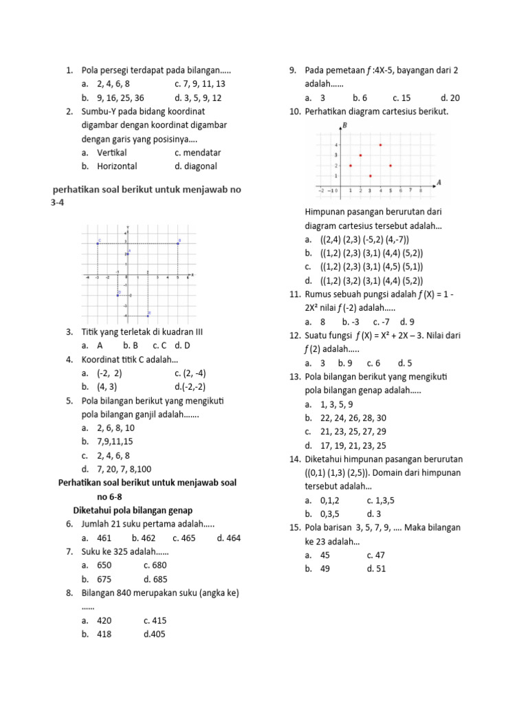 Ulangan Mtk Kelas 8 Pdf