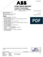 Routine Tests Report: Current Transformer Production Number: 1VLT5118050661