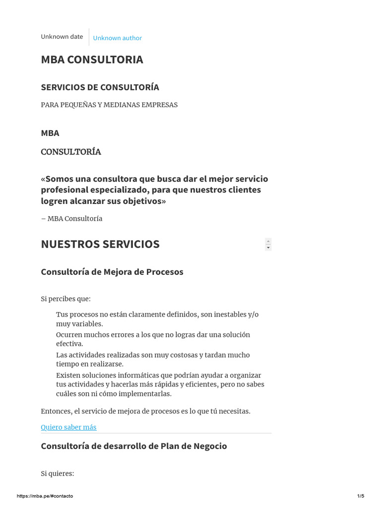 Consultoría Empresarial para PYMES | PDF | Business | Calidad (comercial)