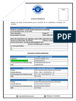 Ficha de Matricula Lourdes