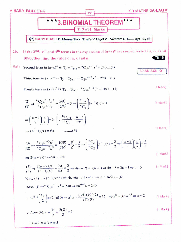 Binomial Theorem | PDF | Arithmetic | Combinatorics
