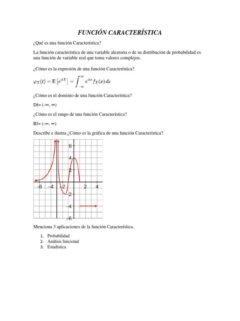 Función Característica: Definición y Aplicaciones | PDF