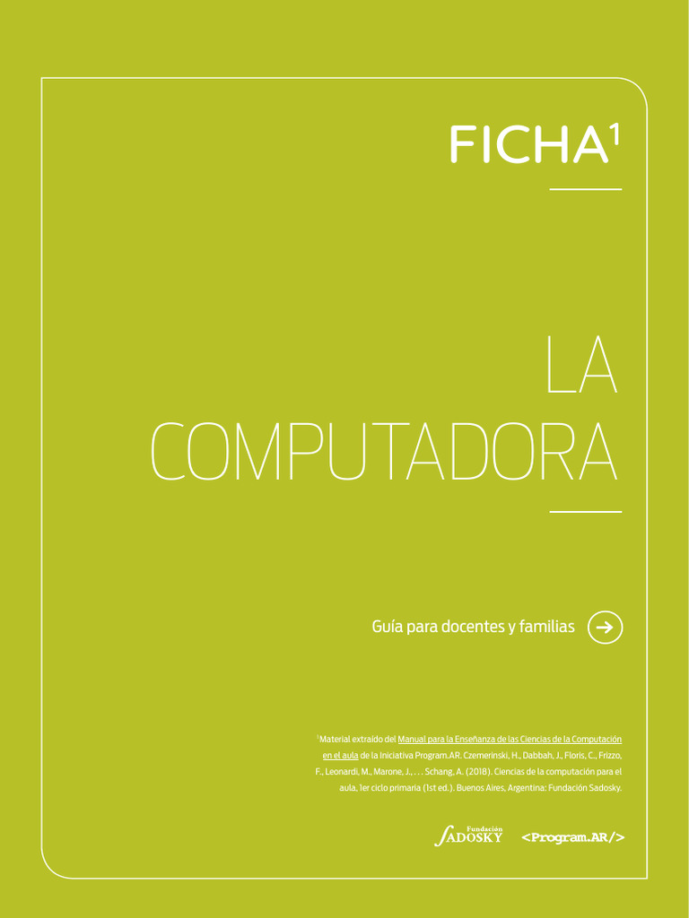 Ficha - La Computadora 1 | PDF | Hardware de la computadora | Periférico