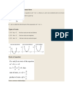 Quadratic Equations General Form