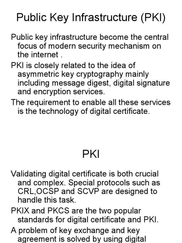 Public Key Infrastructure (PKI) | PDF | Public Key Certificate | Public Key  Cryptography