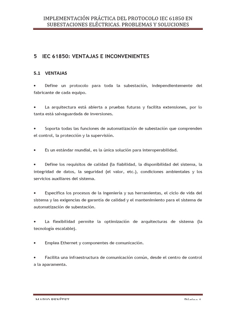 Implementación de IEC 61850 en Subestaciones | PDF | Calidad (comercial ...