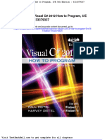 Test Bank For Visual C 2012 How To Program 5 e 5th Edition 0133379337