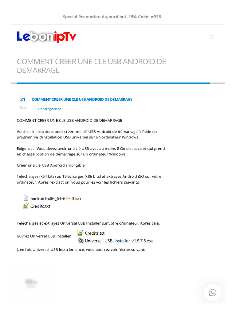 Comment Créer Une Clé USB Android de Démarrage - LeboniPTV | PDF