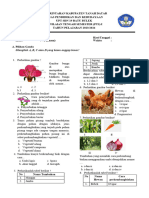 Soal PTS SM 1 Ipa Klas 6