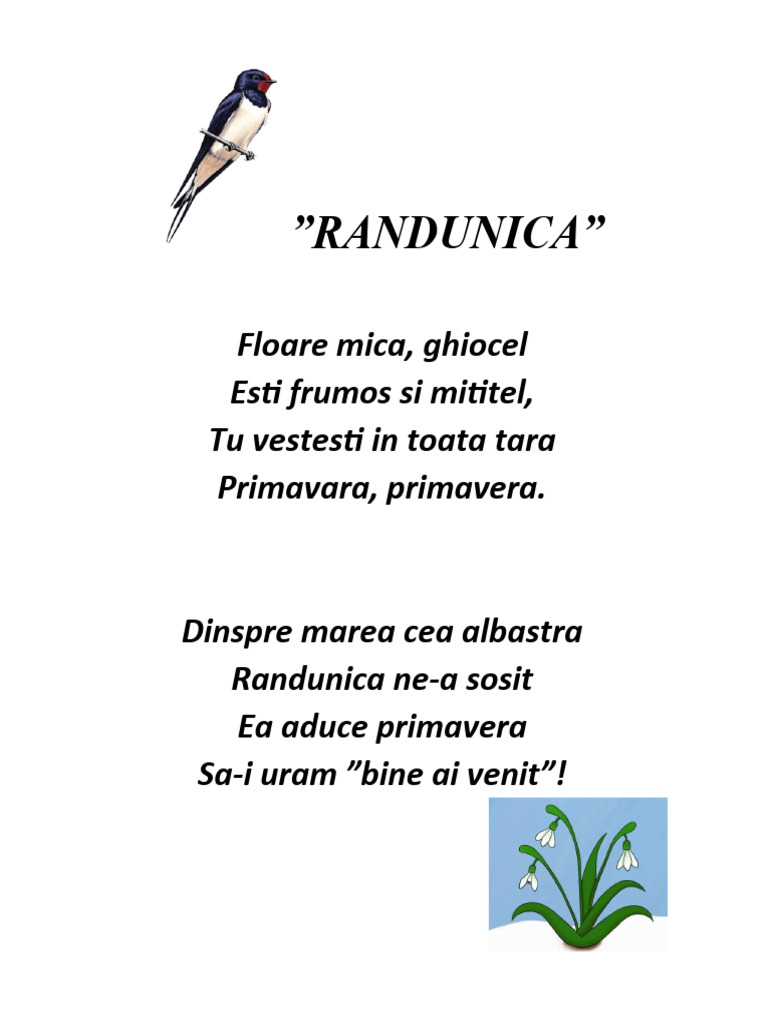 Poezie Randunica | PDF