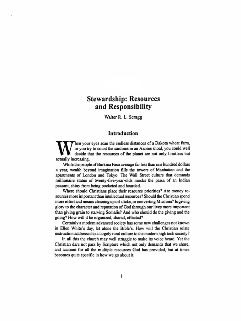 Christian Stewardship Principles Explained | PDF