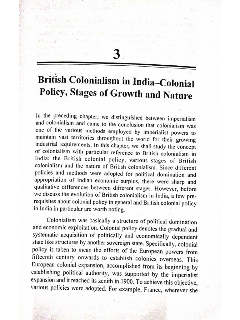 British Colonialism In India Colonial Policy Stages Of Growth And