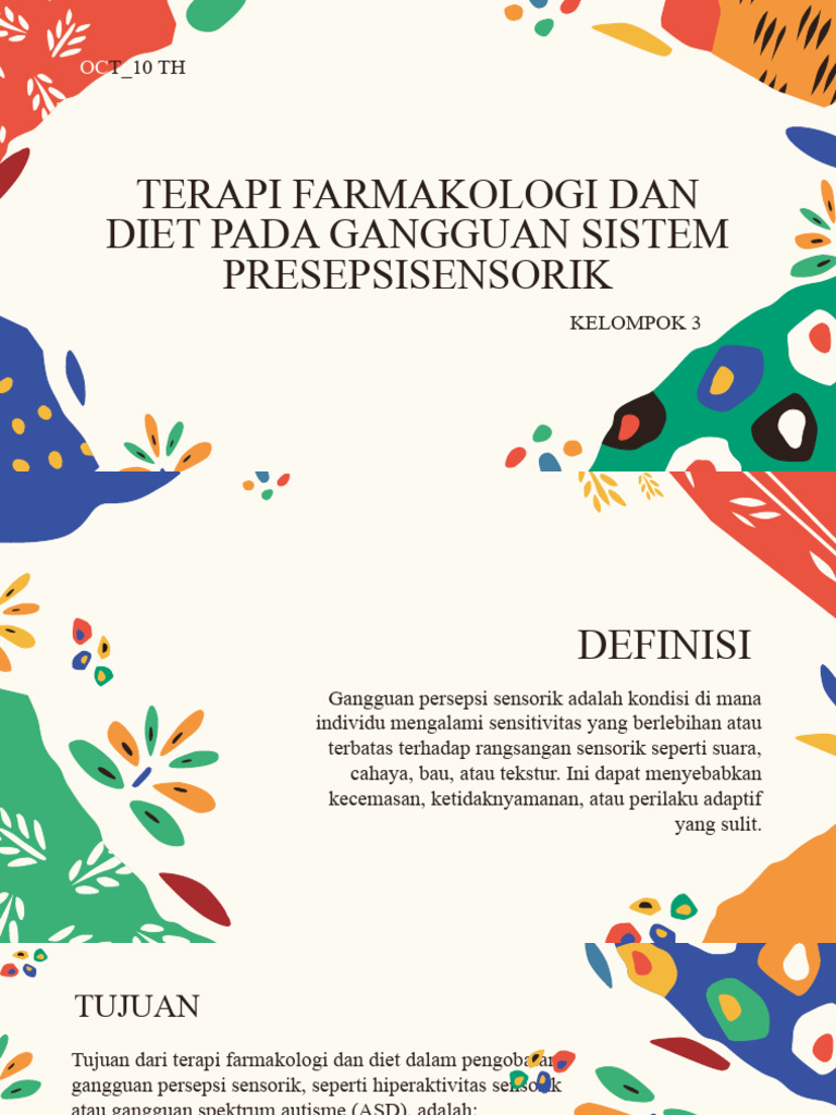 Terapi Farmakologi untuk Gangguan Sensorik | PDF