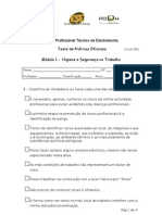 Teste de Higiene e Segurança No Trabalho