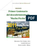 Machu Picchu 100 Años cerca de nosotros