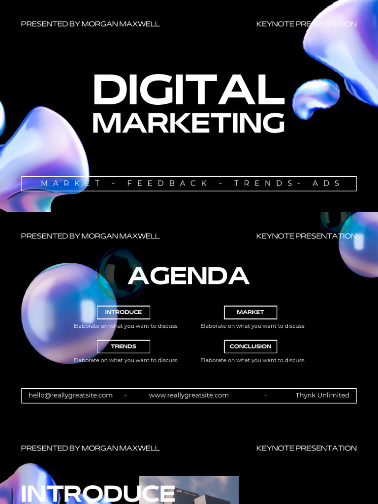 Black White Modern Digital Marketing Presentation | PDF