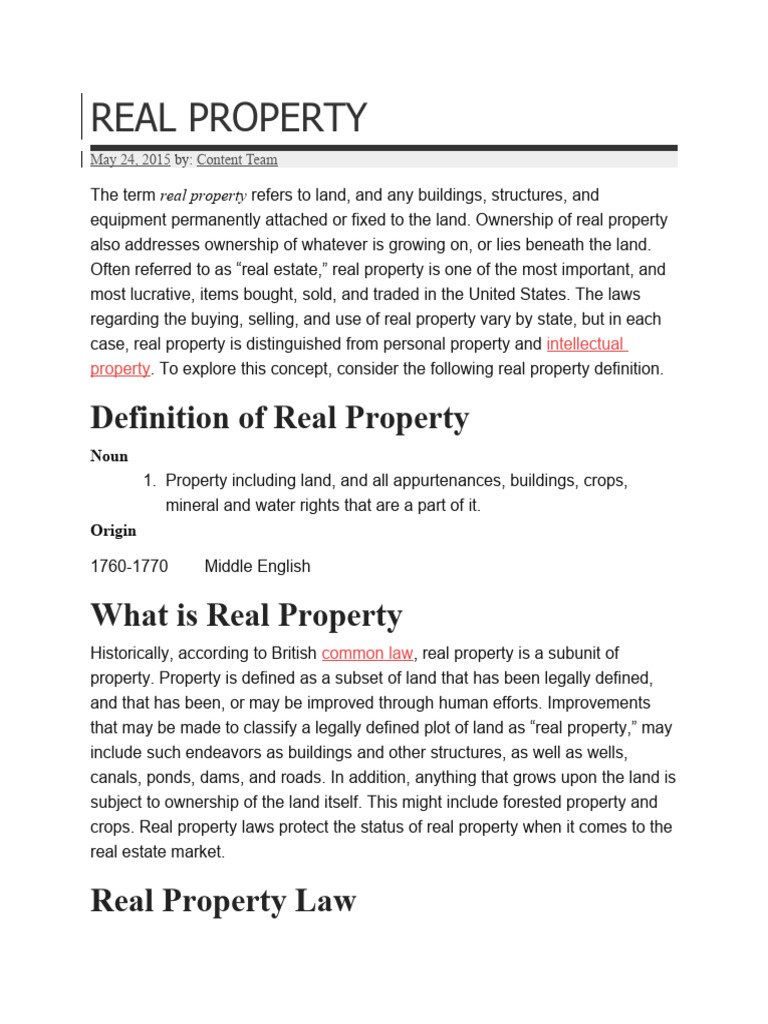 Fee Simple Absolute PDF Fee Simple Real Property