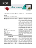 Negative Impact of Unsupervised Exposure To The Digital World: Is Your Child Living A Digital Life? (A Case Study of Asian Countries)