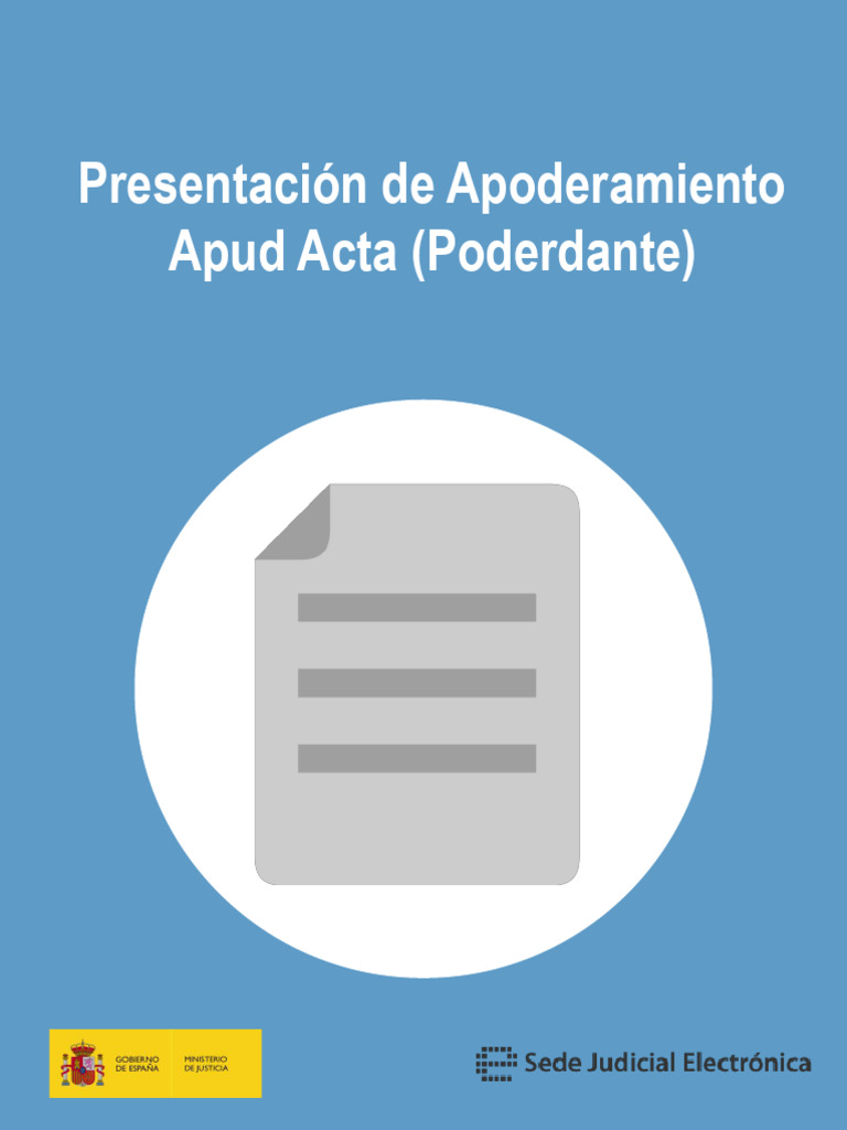 2020 Guia SEDJUDE Apoderamiento Apud Acta Poderdante PDF