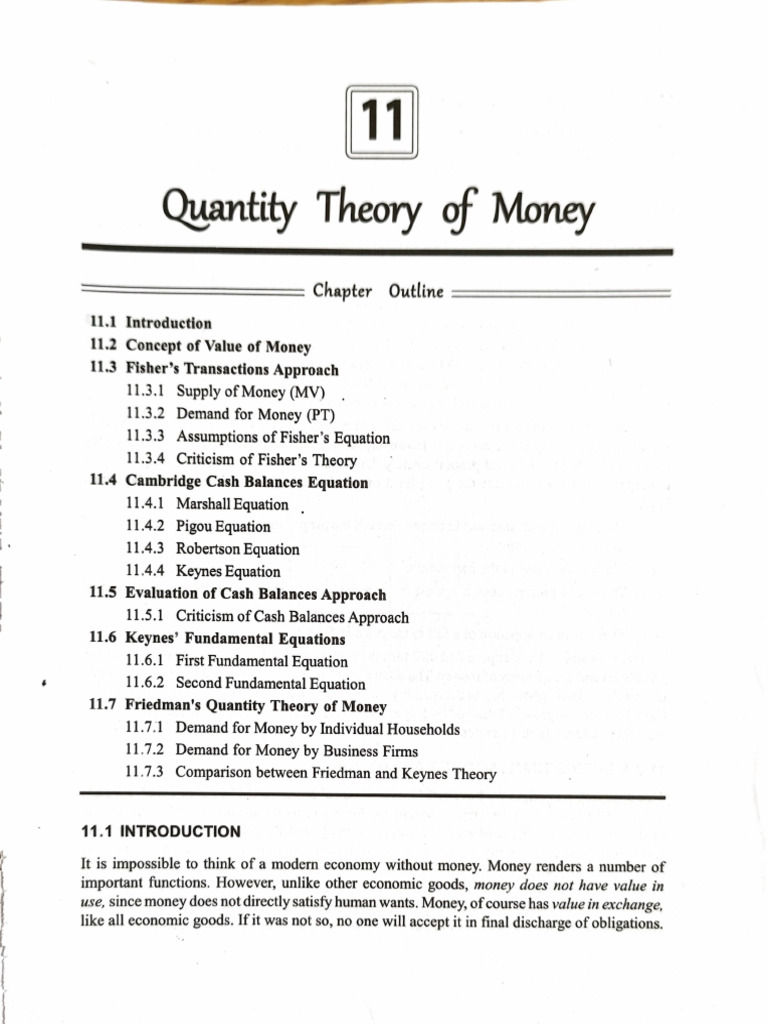 Macro Economics Chapter 11 | PDF
