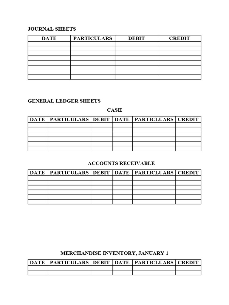 Journal Sheets | PDF