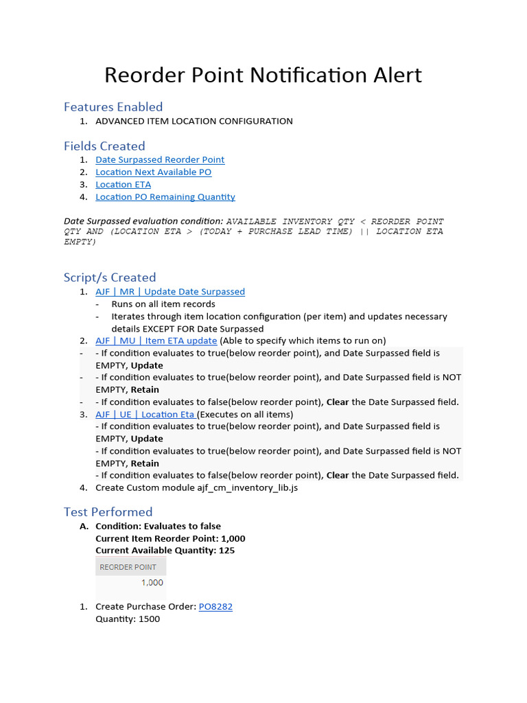 Reorder Point Notification System | PDF | Computing | Software Engineering