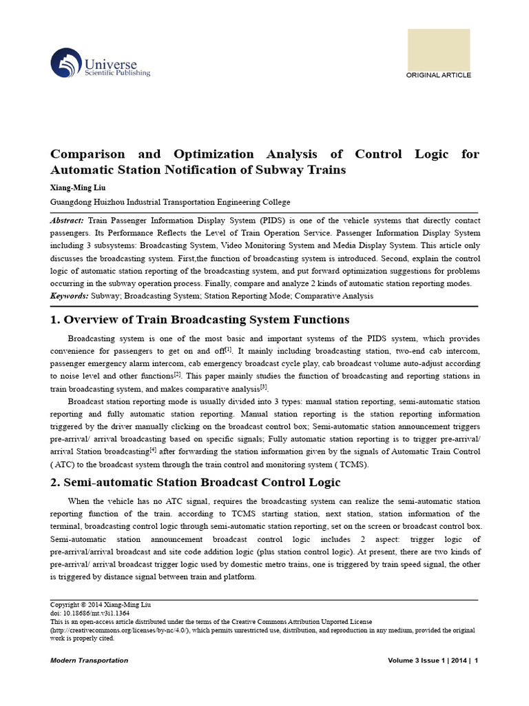 1364 2241 1 SM | PDF | Rapid Transit | System