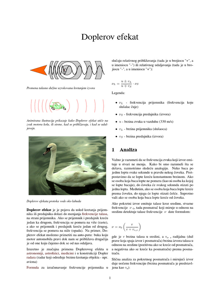 Doplerov Efekat | PDF