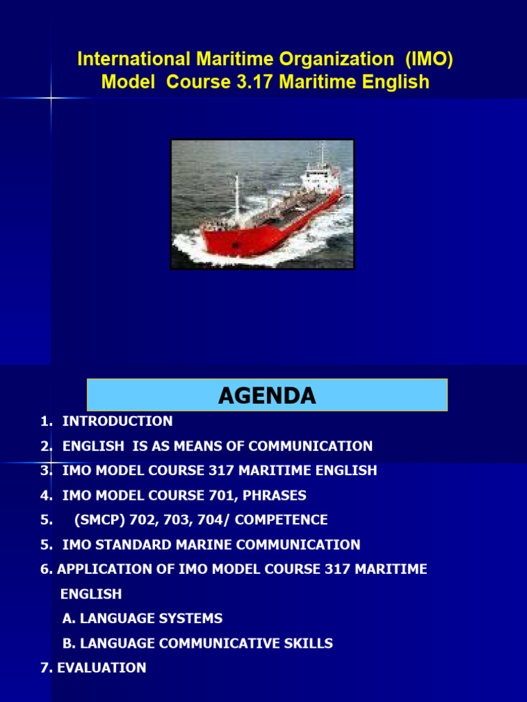 IMO Model Course 3.17: Maritime English | PDF | Ships | Navigation