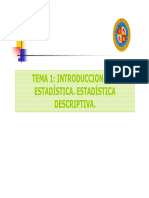 Tema 1: Introduccion A La Estadística. Estadística Descriptiva. Descriptiva