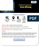 Certificate Programme in Data Mining