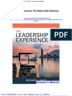 Leadership Experience 7th Edition Daft Solutions Manual Download