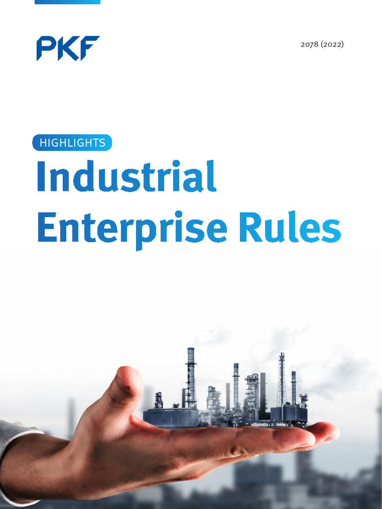 Highlights On Industrial Enterprise Rules 2078 20220509065733 PDF