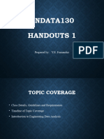 Handouts 1 ENDATA130 Introduction To Data Analysis