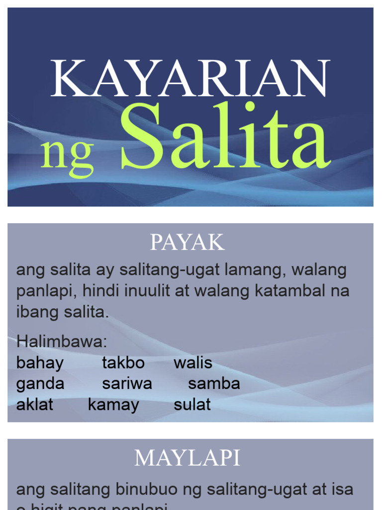 Kayarian NG Salita | PDF