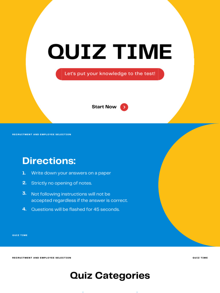 Recruitment Quiz: Test Your Knowledge | PDF