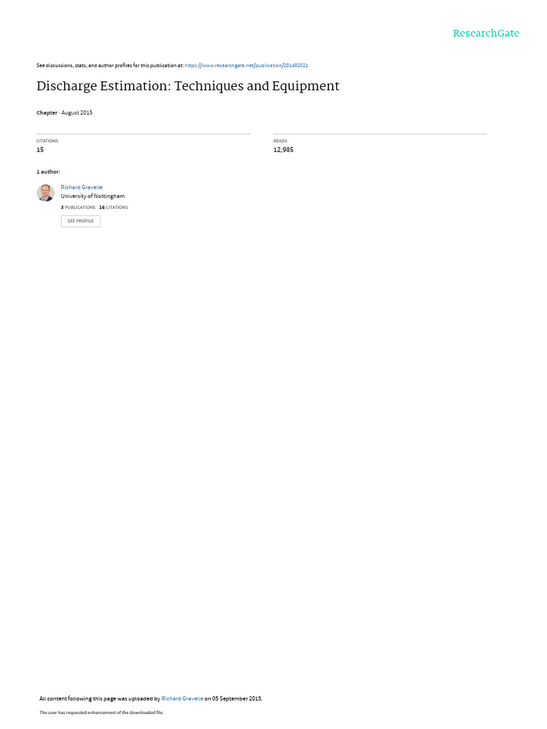 Gravelle 3.3.5 DischargeEstimation PDF