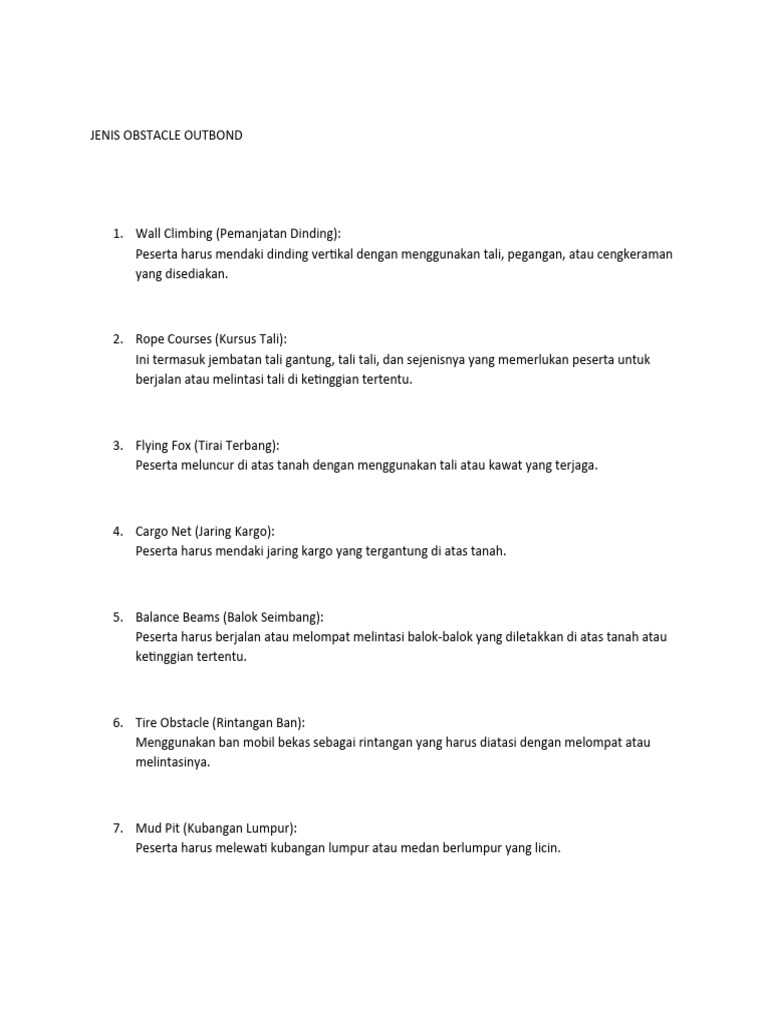 Jenis Halang Rintang | PDF
