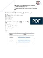 Información para La Solicitud de Inicio de Prácticas Pre Profesionales