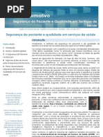 BOLETIM INFORMATIVO SEGURANÇA DO PACIENTE E QUALIDADE EM SERVIÇOS DE SAÚDE - V1N1 (2011)