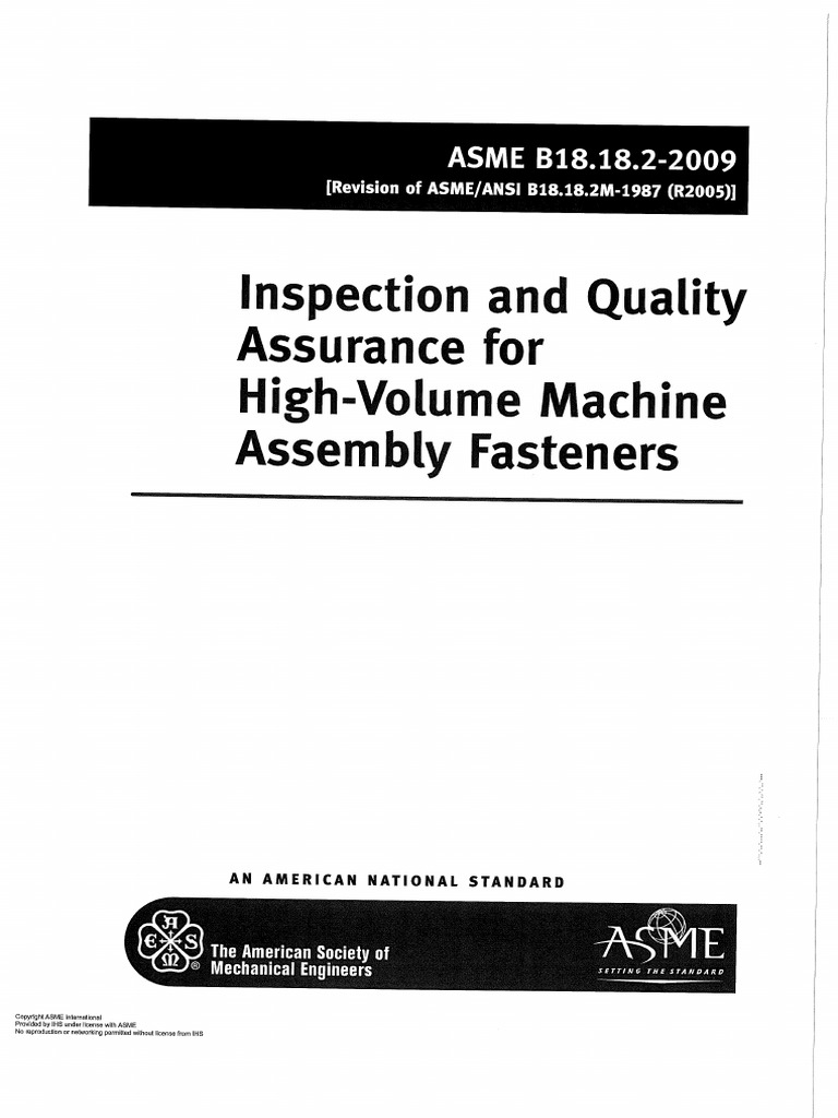 Asme B18.18 2017