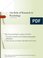 1-The Role of Research in Psychology