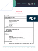 Intro To MS Excel Day 2 Lesson Plan