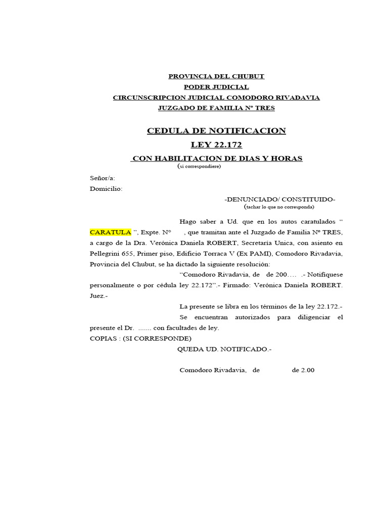 Ced Ley 22172 | PDF | Derecho