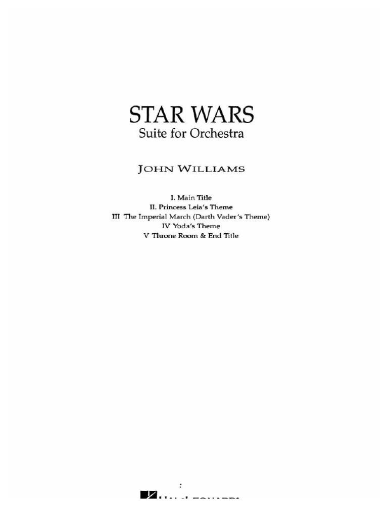 Star Wars Suite (Orchestra Score) | PDF