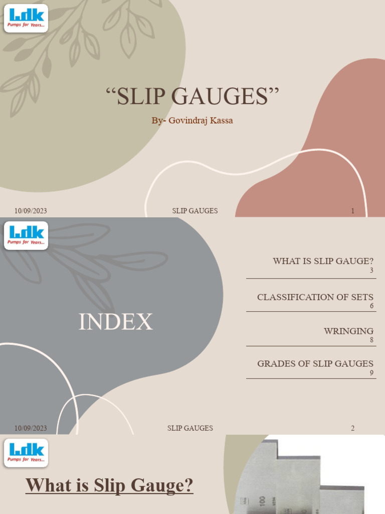 5 Slip Gauges PDF Calibration Metrology