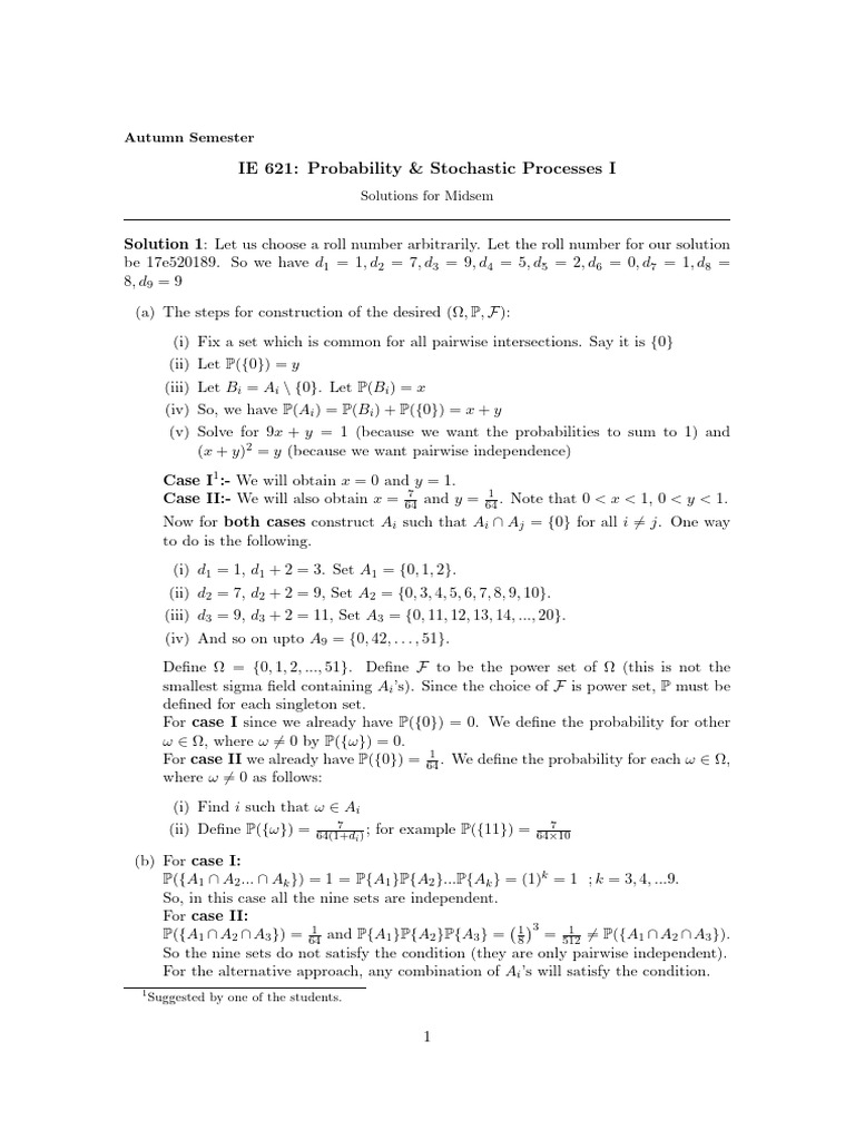 IE621 Midsem Solution | PDF